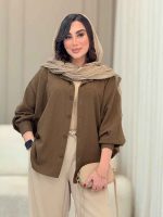 مانتو پانچ برش دار کد 6746 - تصویر 8
