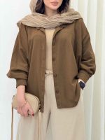 مانتو پانچ برش دار کد 6746 - تصویر 20