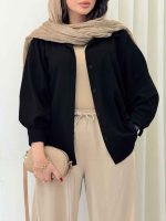 مانتو پانچ برش دار کد 6746 - تصویر 7