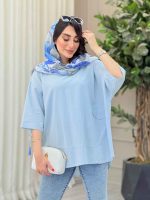 مانتو پانچ برش دار جیب نما کد 6732 - تصویر 13