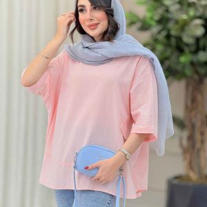 مانتو پانچ برش دار جیب نما کد 6732