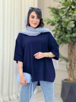 مانتو پانچ برش دار جیب نما کد 6732 - تصویر 18