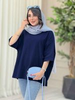 مانتو پانچ برش دار جیب نما کد 6732 - تصویر 11