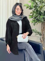 مانتو پانچ خط دار کد 6764 - تصویر 16