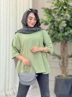 مانتو پانچ برش دار جیب نما کد 6732 - تصویر 15