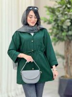 مانتو تک جیب کمرگت شاینا کد 6752 - تصویر 4