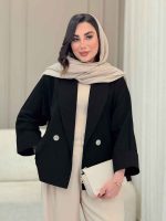 مانتو دو دکمه سر جیب دوبل کد 6745 - تصویر 10