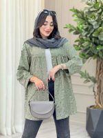 مانتو طرح دار گلنوش کد 6776