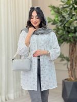 مانتو طرح دار گلنوش کد 6776 - تصویر 7