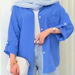 شومیز آستین پاگن کامیلا کد 6741