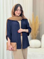 مانتو سر آستین دو دکمه روژین کد 6773 - تصویر 2