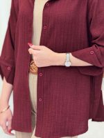 مانتو سر آستین دو دکمه روژین کد 6773 - تصویر 27