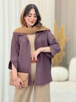 مانتو سر آستین دو دکمه روژین کد 6773 - تصویر 10