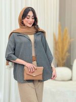 مانتو سر آستین دو دکمه روژین کد 6773 - تصویر 6