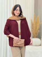 مانتو سر آستین دو دکمه روژین کد 6773 - تصویر 11