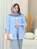 مانتو سر آستین دو دکمه روژین کد 6773 - تصویر 4