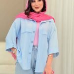 مانتو آستین پاکتی جلو ژیله کد 6766