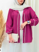 مانتو آستین کش نواردوزی کد 6771 - تصویر 4