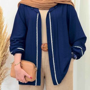 مانتو آستین کش نواردوزی کد 6771