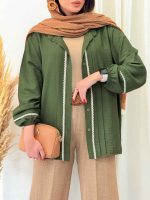 مانتو آستین کش نواردوزی کد 6771 - تصویر 2