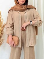 مانتو آستین کش نواردوزی کد 6771 - تصویر 7