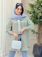 مانتو گلدوزی غنچه کد 6779 - تصویر 21