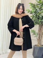 مانتو بغل سه دکمه جیب دوبل کد 6768 - تصویر 4