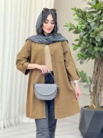 مانتو بغل سه دکمه جیب دوبل کد 6768 - تصویر 3