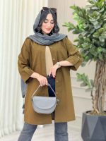 مانتو بغل سه دکمه جیب دوبل کد 6768 - تصویر 6