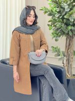 مانتو بغل سه دکمه جیب دوبل کد 6768 - تصویر 20