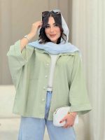 مانتو پانچ تک جیب پشت پیله کد 6743 - تصویر 3