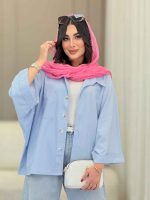 مانتو پانچ تک جیب پشت پیله کد 6743 - تصویر 7