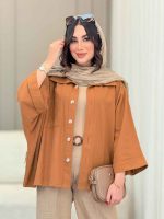 مانتو پانچ تک جیب پشت پیله کد 6743