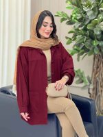 مانتو کتان دو جیب سیلوانا کد 6753 - تصویر 20