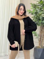 مانتو کتان دو جیب سیلوانا کد 6753 - تصویر 8