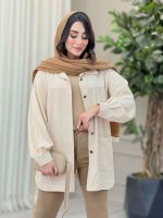 مانتو کتان دو جیب سیلوانا کد 6753 - تصویر 21