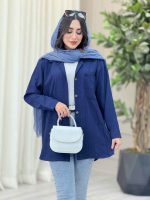 مانتو جیب دوبل پشت پیله کد 6754 - تصویر 5