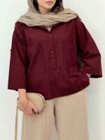 مانتو پشت دکمه سامیا کد 6634 - تصویر 19