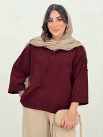 مانتو پشت دکمه سامیا کد 6634 - تصویر 2