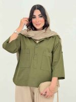 مانتو پشت دکمه سامیا کد 6634 - تصویر 5