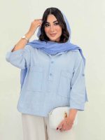 مانتو پشت دکمه سامیا کد 6634 - تصویر 16