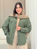 مانتو پایین هلال یاس کد 6809 - تصویر 4