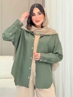 مانتو پایین هلال یاس کد 6809 - تصویر 13