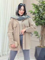 مانتو دو جیب پاکتی نفس کد 6815 - تصویر 4