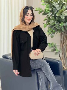 مانتو دو جیب پاکتی نفس کد 6815 - تصویر 5