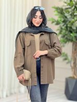 مانتو دو جیب پاکتی نفس کد 6815 - تصویر 3