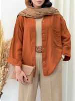 شومیز تک جیب مدیا کد 6820 - تصویر 7