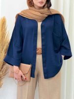 شومیز تک جیب مدیا کد 6820 - تصویر 2