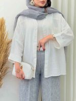 شومیز تک جیب مدیا کد 6820 - تصویر 10