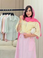 شومیز جیب دوبل پایین هلال کد 6817 - تصویر 22